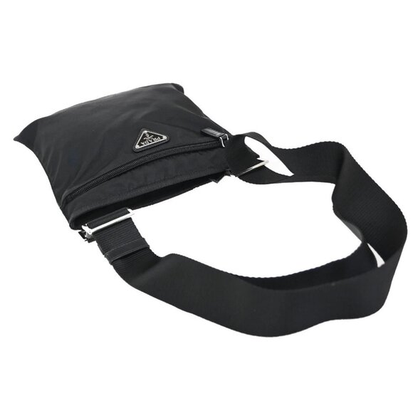 PRADA Logo Tessuto Crossbody Shoulder Bag Nylon Leather Black SHW Italy 31KB226 - Picture 13 of 13